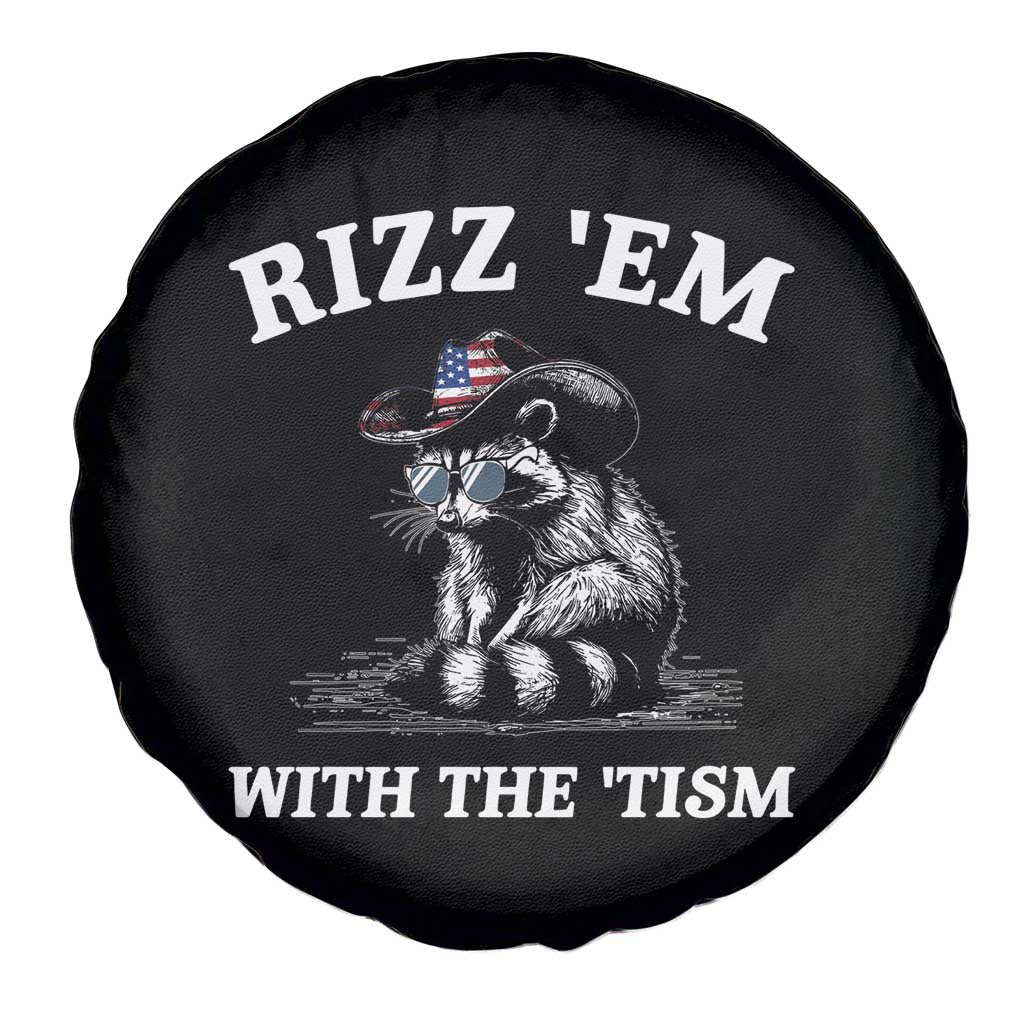 Autism Racoon Cowboy Spare Tire Cover Rizz Em With The Tism