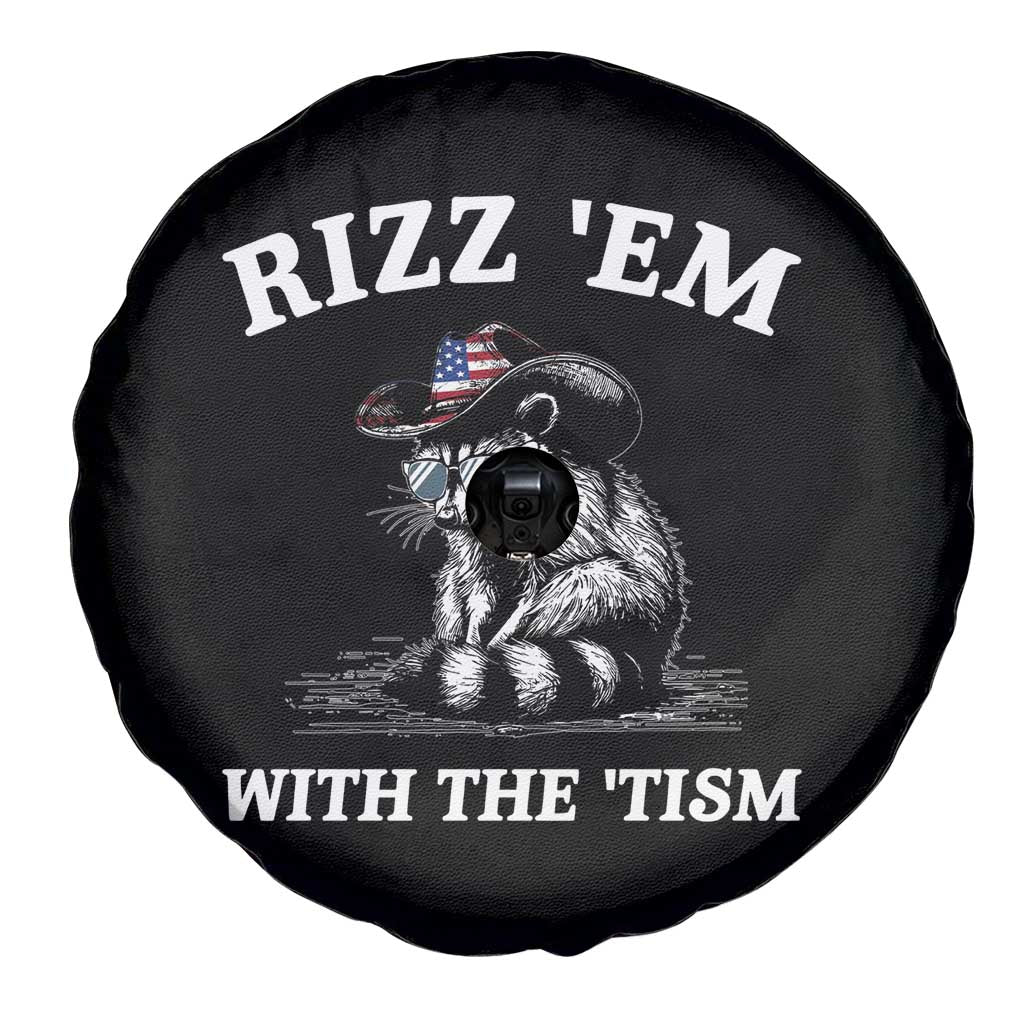 Autism Racoon Cowboy Spare Tire Cover Rizz Em With The Tism