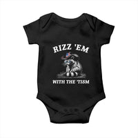 Autism Racoon Cowboy Baby Onesie Rizz Em With The Tism