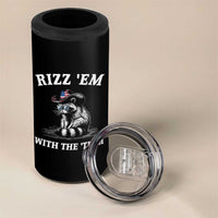 Autism Racoon Cowboy 4 in 1 Can Cooler Tumbler Rizz Em With The Tism
