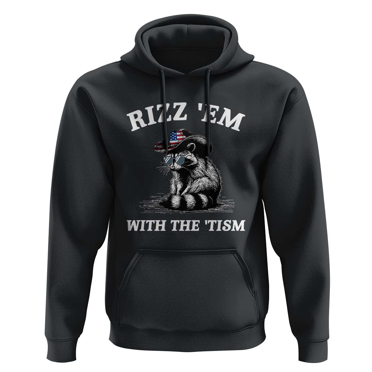 Autism Racoon Cowboy Hoodie Rizz Em With The Tism