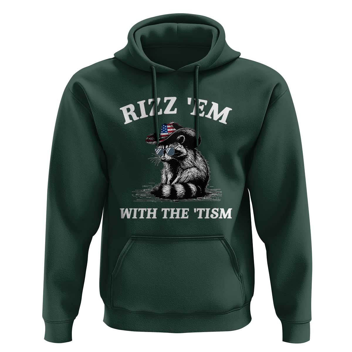 Autism Racoon Cowboy Hoodie Rizz Em With The Tism