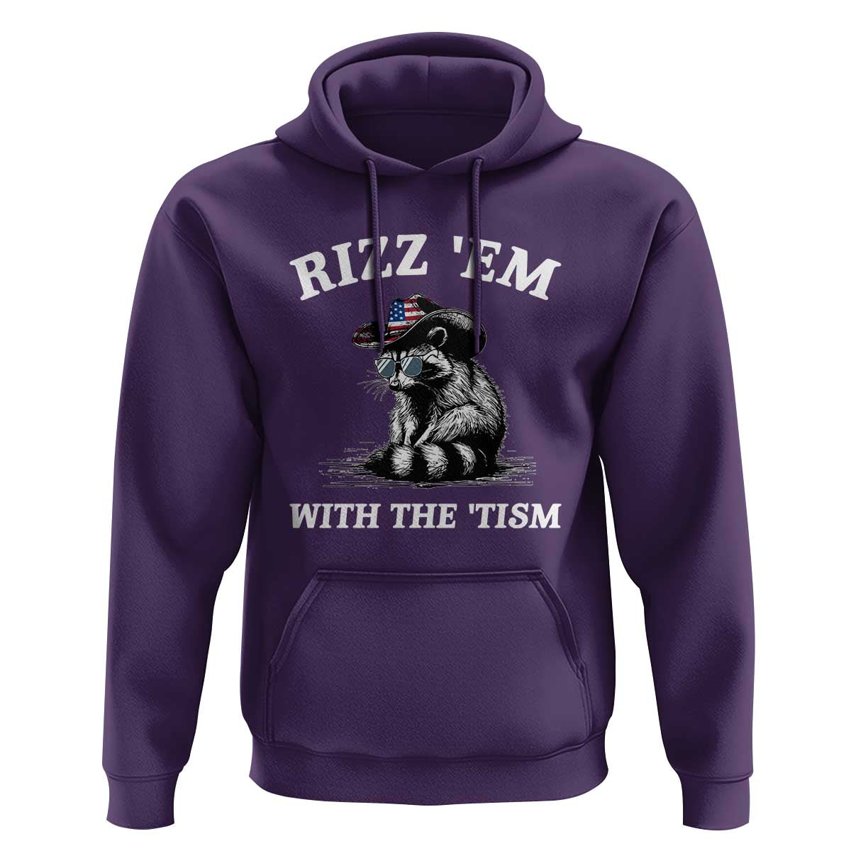 Autism Racoon Cowboy Hoodie Rizz Em With The Tism