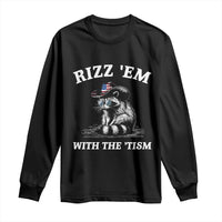 Autism Racoon Cowboy Long Sleeve Shirt Rizz Em With The Tism