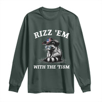 Autism Racoon Cowboy Long Sleeve Shirt Rizz Em With The Tism
