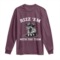 Autism Racoon Cowboy Long Sleeve Shirt Rizz Em With The Tism