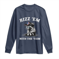 Autism Racoon Cowboy Long Sleeve Shirt Rizz Em With The Tism