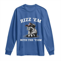 Autism Racoon Cowboy Long Sleeve Shirt Rizz Em With The Tism