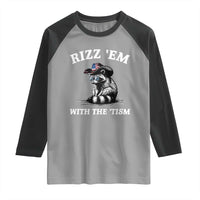 Autism Racoon Cowboy Raglan Shirt Rizz Em With The Tism