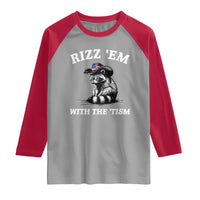 Autism Racoon Cowboy Raglan Shirt Rizz Em With The Tism