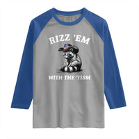 Autism Racoon Cowboy Raglan Shirt Rizz Em With The Tism