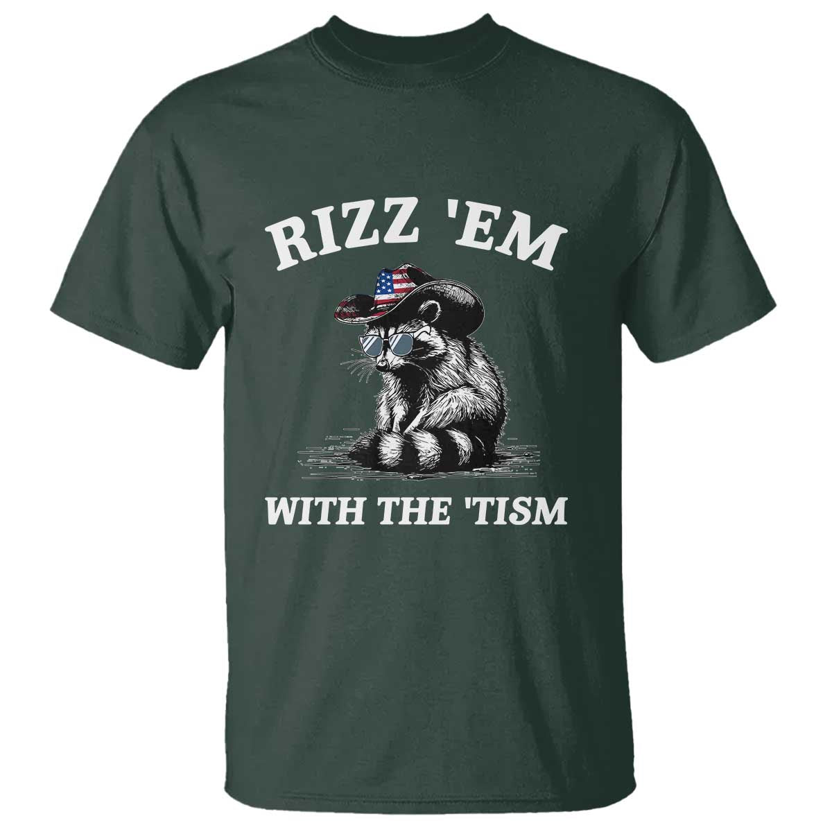 Autism Racoon Cowboy T Shirt Rizz Em With The Tism