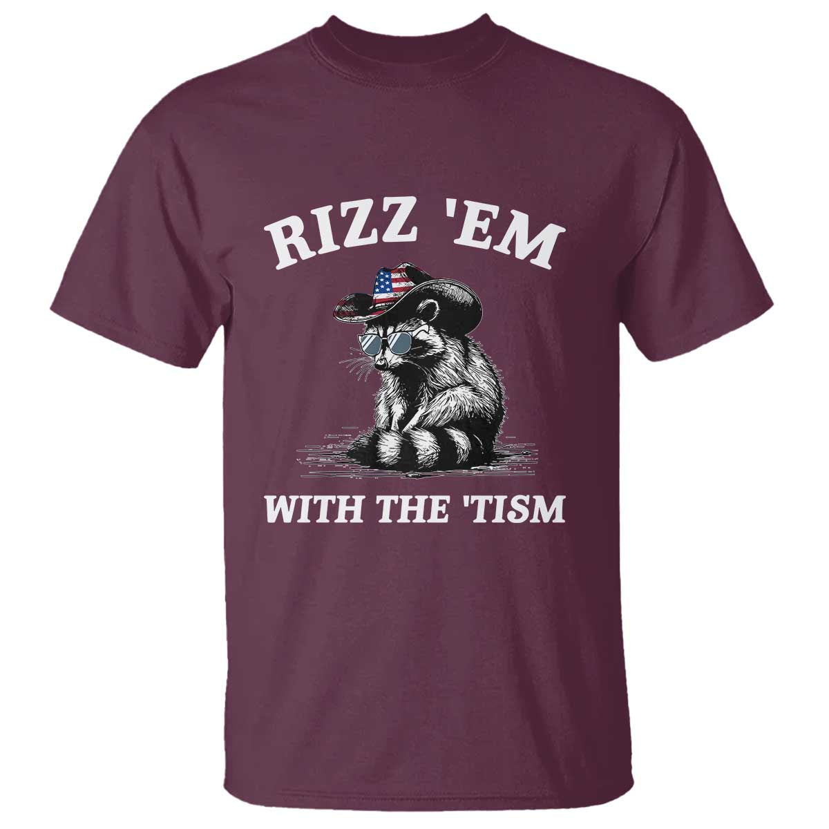 Autism Racoon Cowboy T Shirt Rizz Em With The Tism