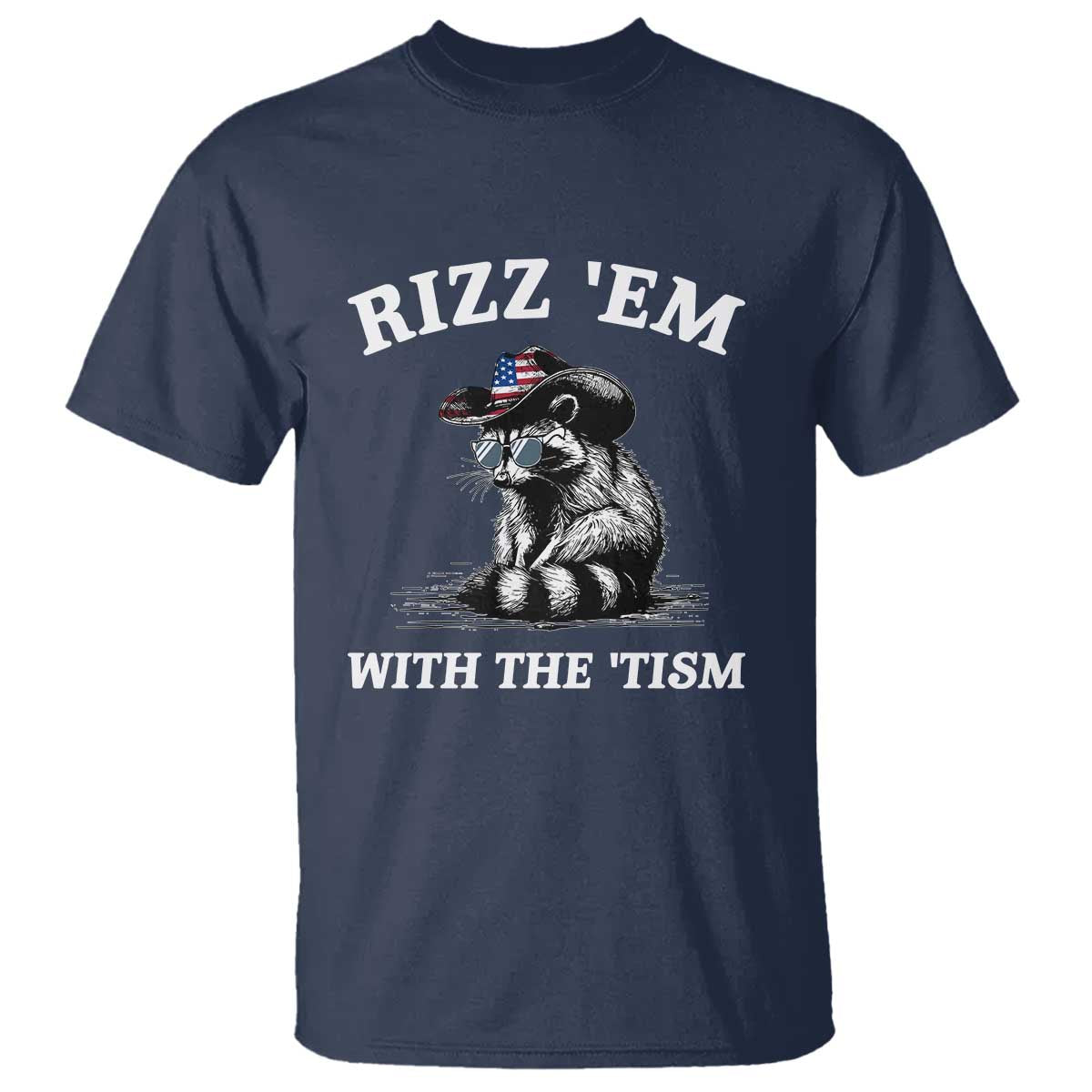 Autism Racoon Cowboy T Shirt Rizz Em With The Tism
