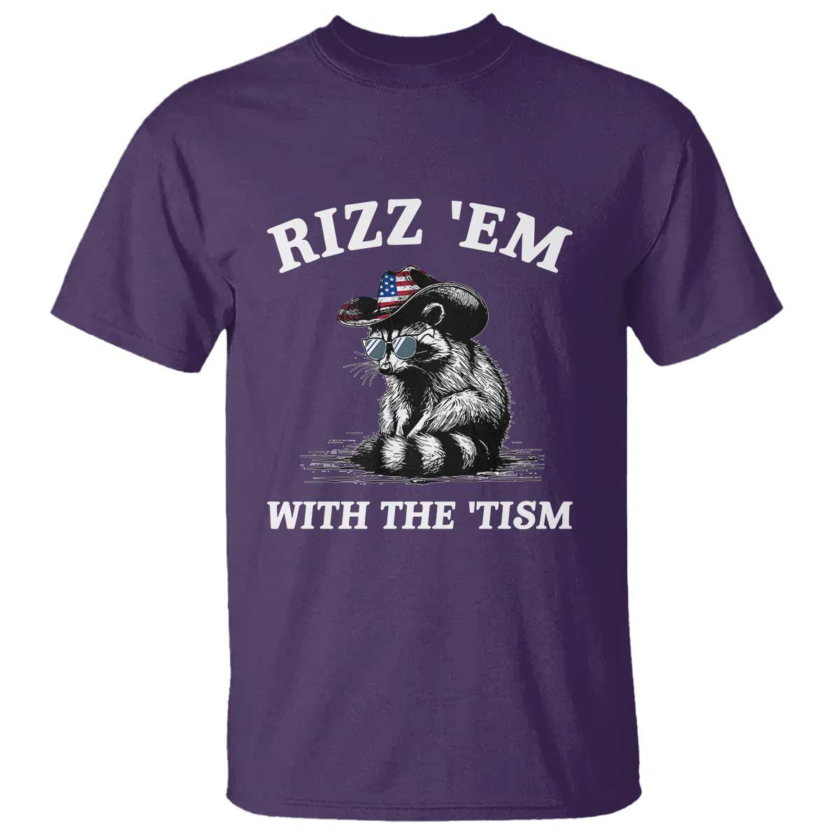 Autism Racoon Cowboy T Shirt Rizz Em With The Tism