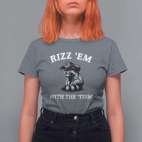Autism Racoon Cowboy T Shirt For Women Rizz Em With The Tism