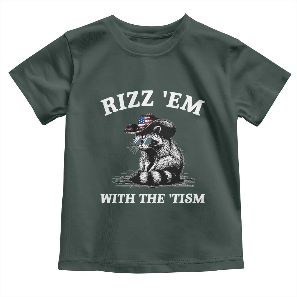 Autism Racoon Cowboy Toddler T Shirt Rizz Em With The Tism