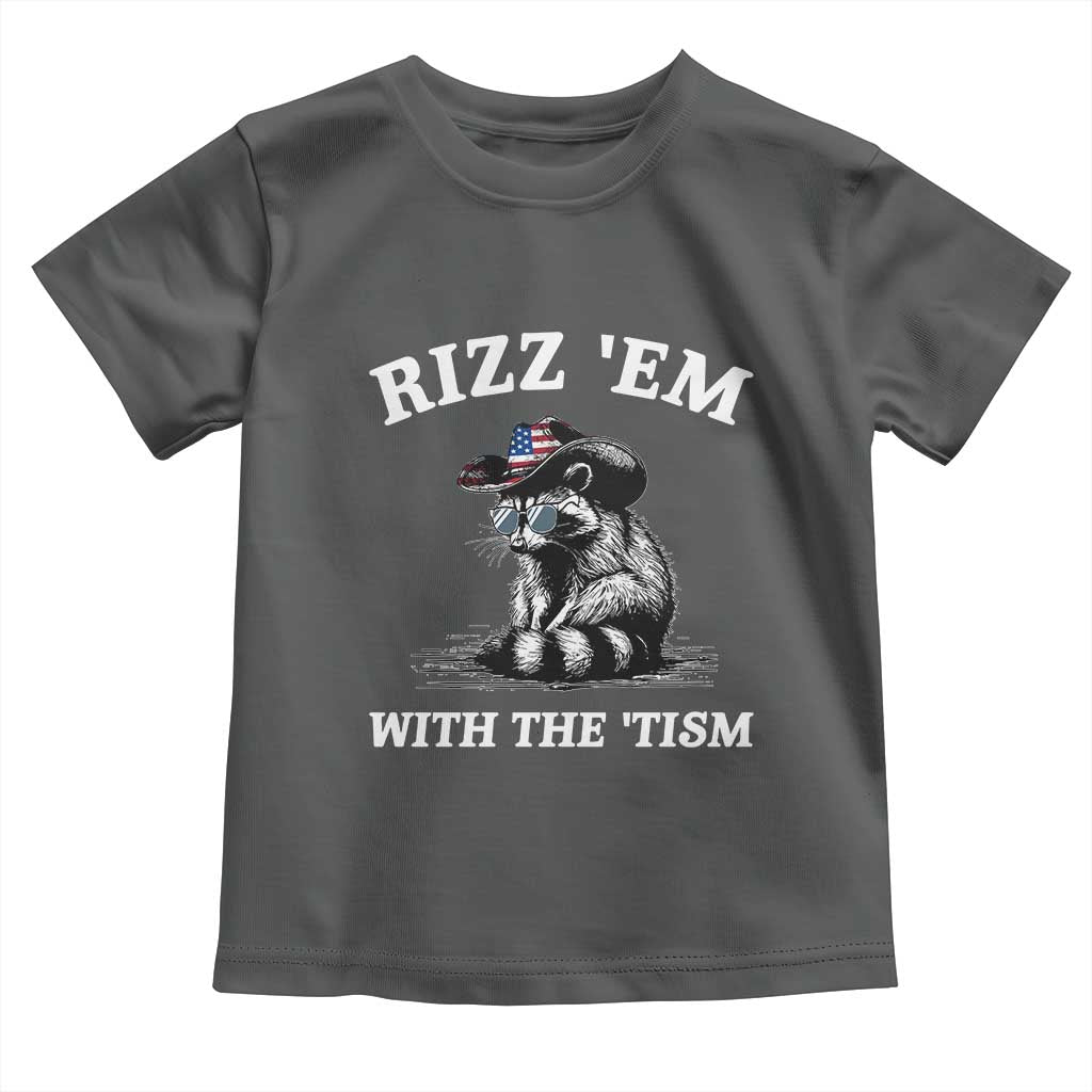 Autism Racoon Cowboy Toddler T Shirt Rizz Em With The Tism