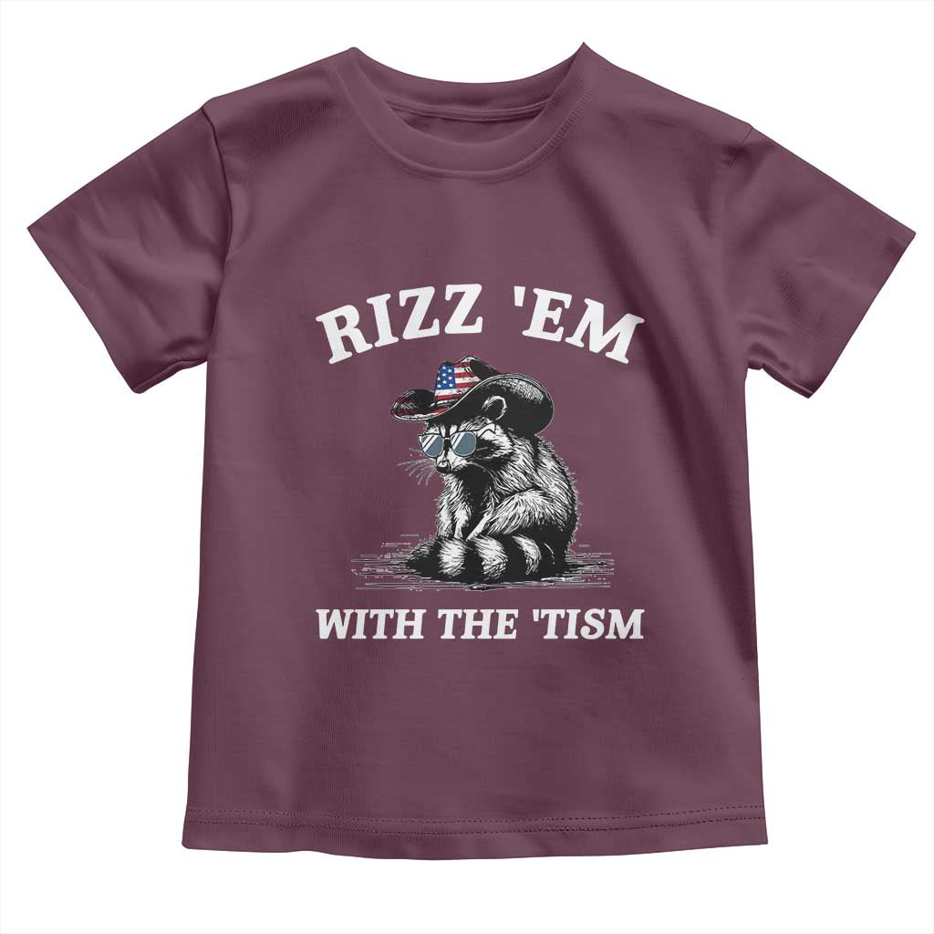 Autism Racoon Cowboy Toddler T Shirt Rizz Em With The Tism