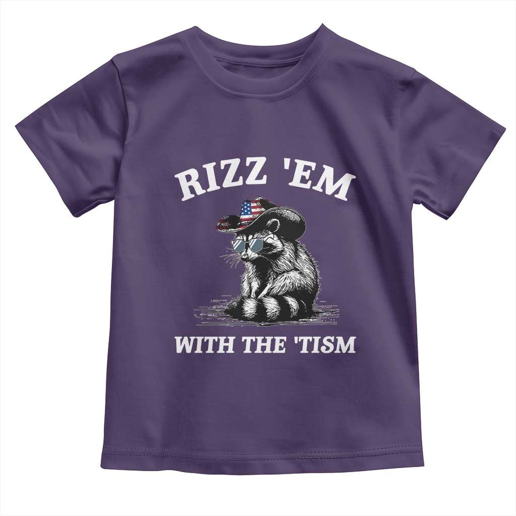 Autism Racoon Cowboy Toddler T Shirt Rizz Em With The Tism