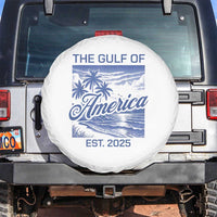 Retro Gulf Of USA Spare Tire Cover America Est 2025 American Flag