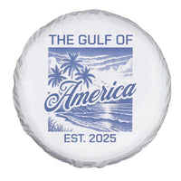 Retro Gulf Of USA Spare Tire Cover America Est 2025 American Flag