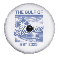 Retro Gulf Of USA Spare Tire Cover America Est 2025 American Flag