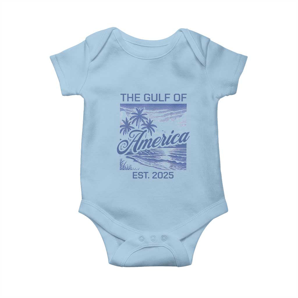 Retro Gulf Of USA Baby Onesie America Est 2025 American Flag