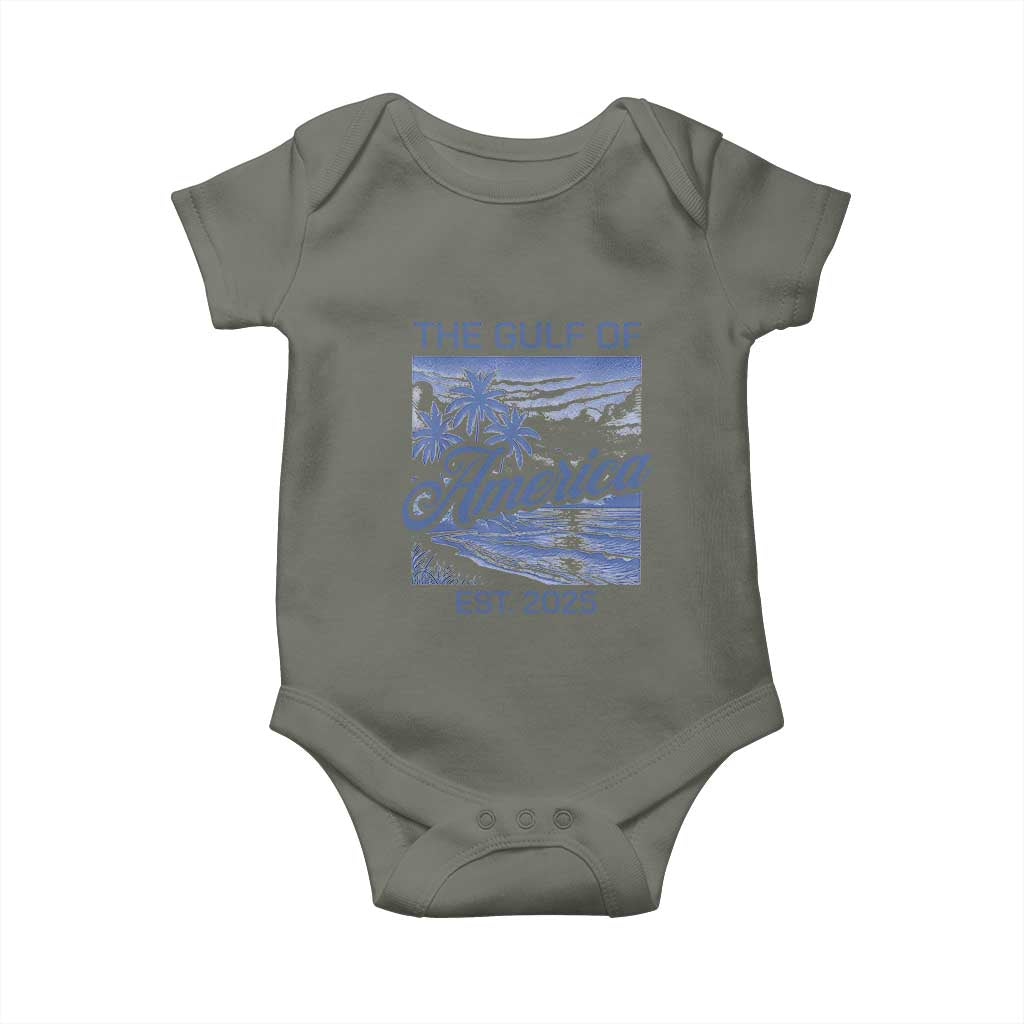 Retro Gulf Of USA Baby Onesie America Est 2025 American Flag