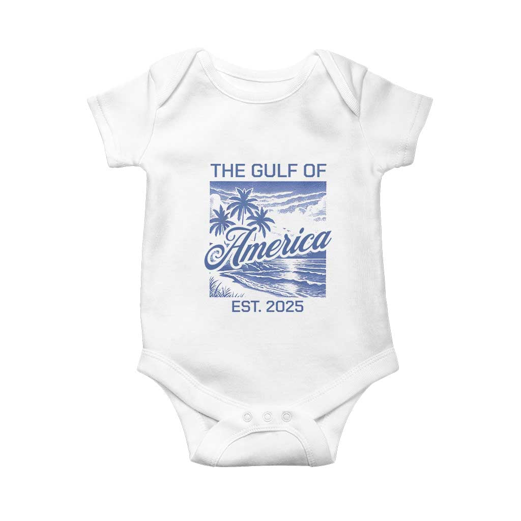 Retro Gulf Of USA Baby Onesie America Est 2025 American Flag