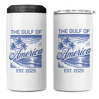 Retro Gulf Of USA 4 in 1 Can Cooler Tumbler America Est 2025 American Flag