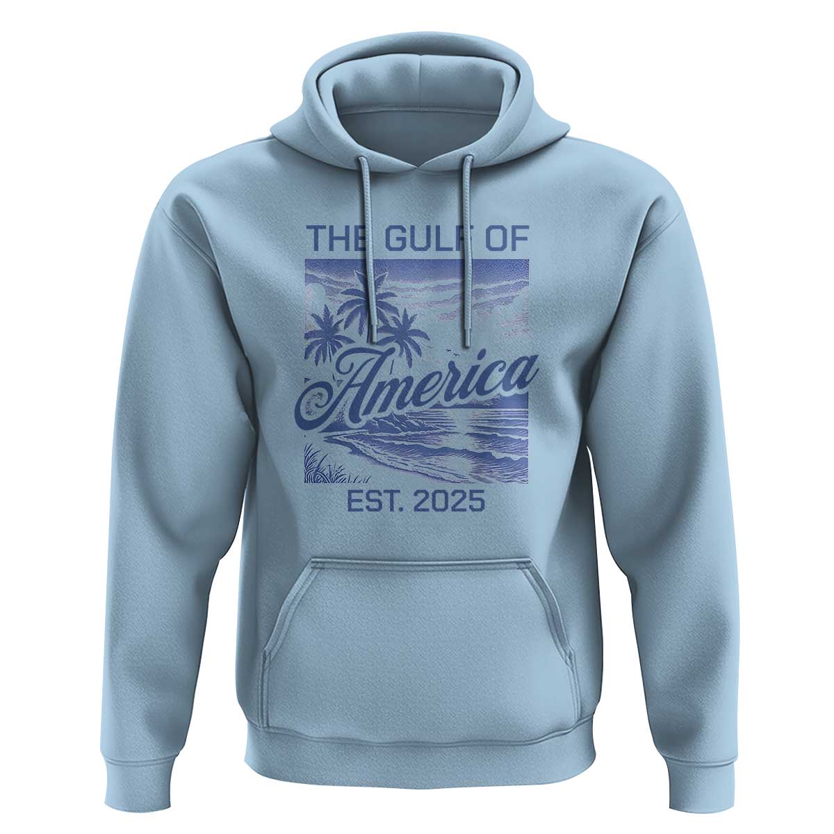 Retro Gulf Of USA Hoodie America Est 2025 American Flag