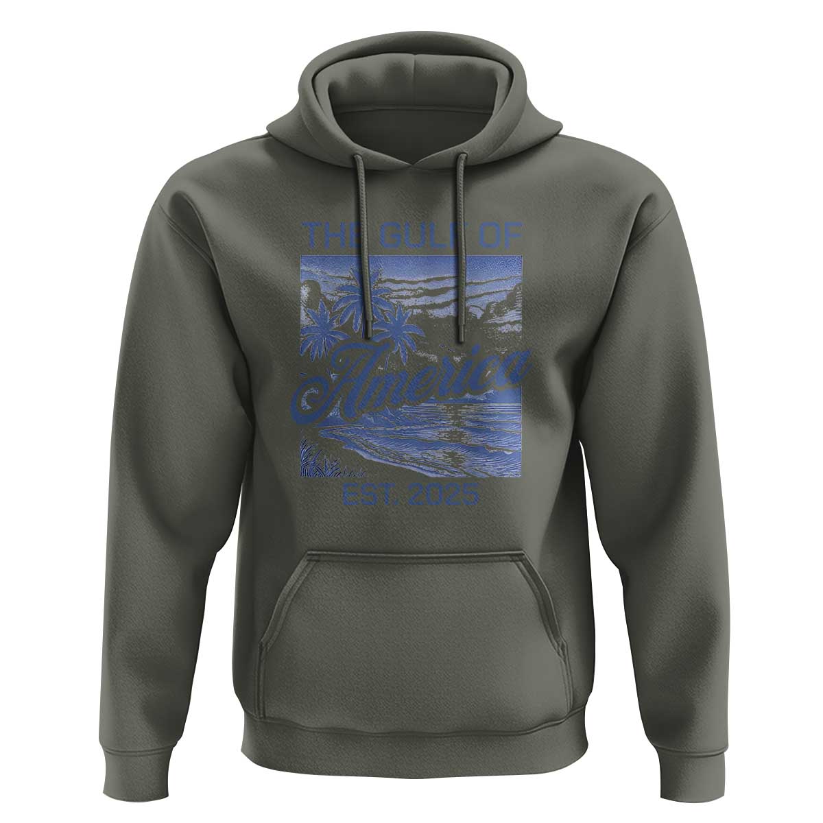 Retro Gulf Of USA Hoodie America Est 2025 American Flag