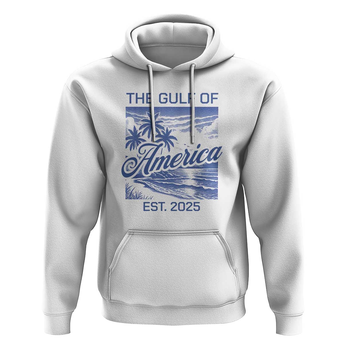 Retro Gulf Of USA Hoodie America Est 2025 American Flag