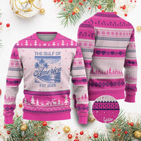 Retro Gulf Of USA Ugly Christmas Sweater America Est 2025 American Flag - Wonder Print Shop