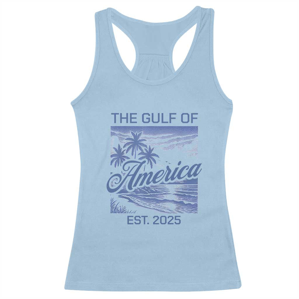 Retro Gulf Of USA Racerback Tank Top America Est 2025 American Flag