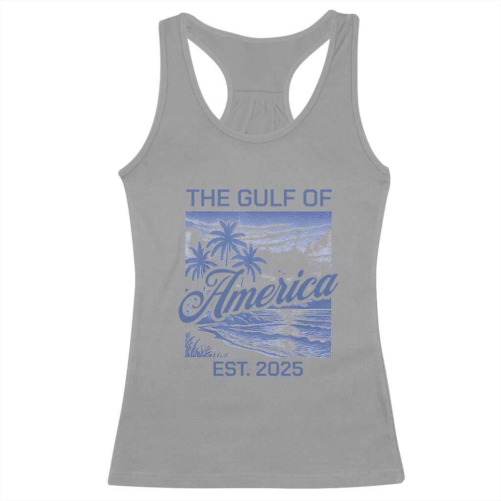 Retro Gulf Of USA Racerback Tank Top America Est 2025 American Flag