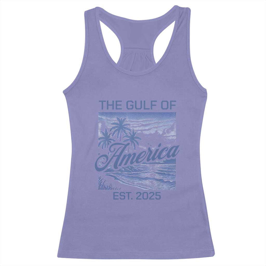 Retro Gulf Of USA Racerback Tank Top America Est 2025 American Flag