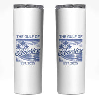 Retro Gulf Of USA Skinny Tumbler America Est 2025 American Flag