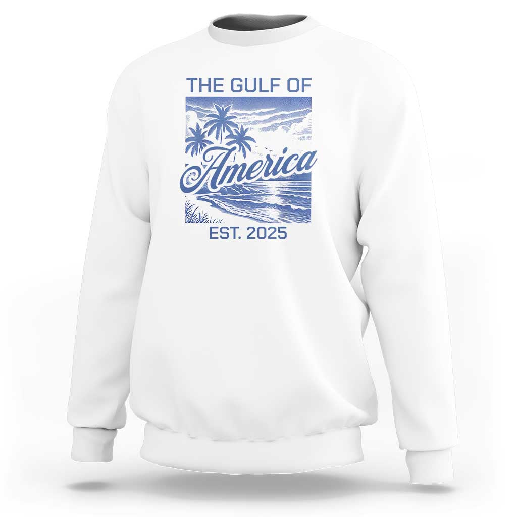 Retro Gulf Of USA Sweatshirt America Est 2025 American Flag