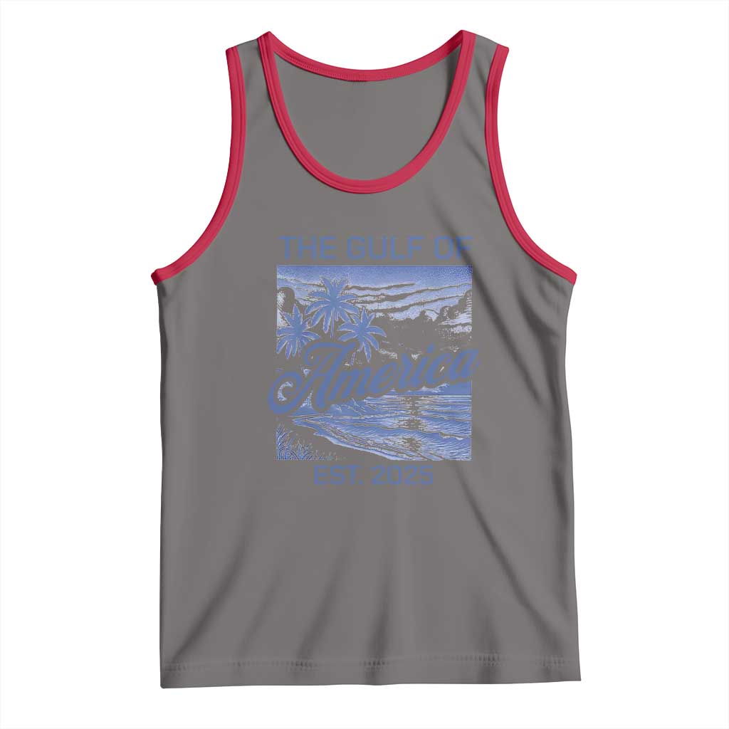 Retro Gulf Of USA Tank Top America Est 2025 American Flag