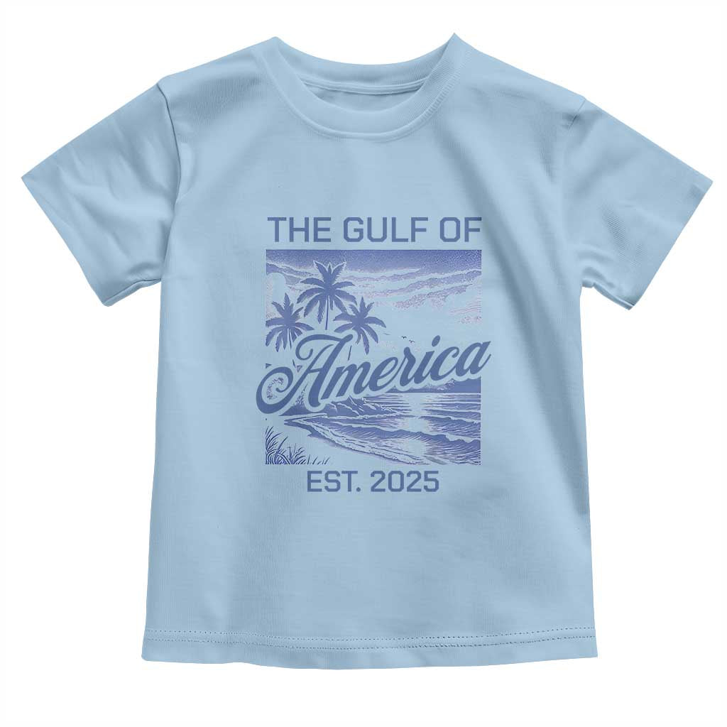 Retro Gulf Of USA Toddler T Shirt America Est 2025 American Flag