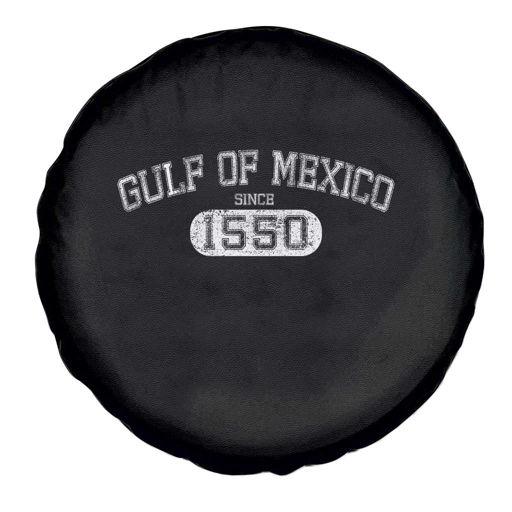 Retro Gulf of Mexico Spare Tire Cover Est 1550 Mexican Flag
