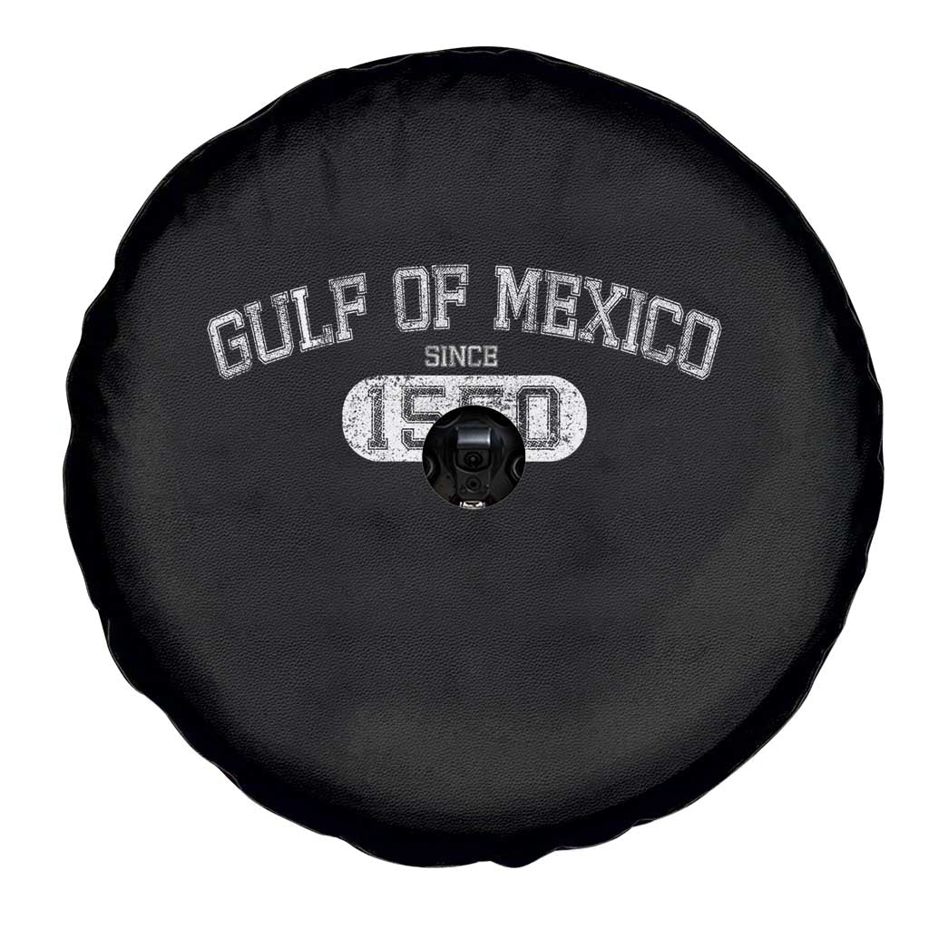 Retro Gulf of Mexico Spare Tire Cover Est 1550 Mexican Flag