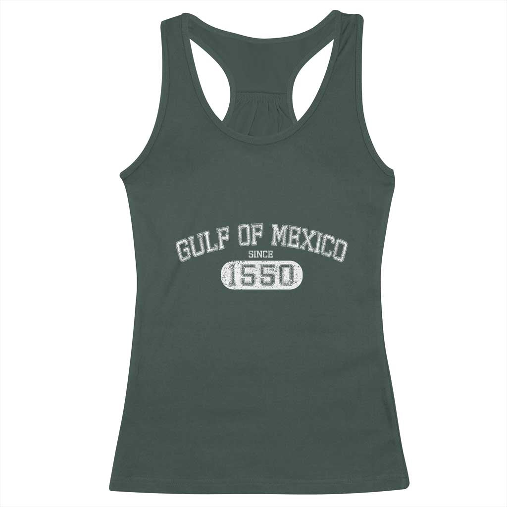 Retro Gulf of Mexico Racerback Tank Top Est 1550 Mexican Flag