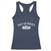 Retro Gulf of Mexico Racerback Tank Top Est 1550 Mexican Flag