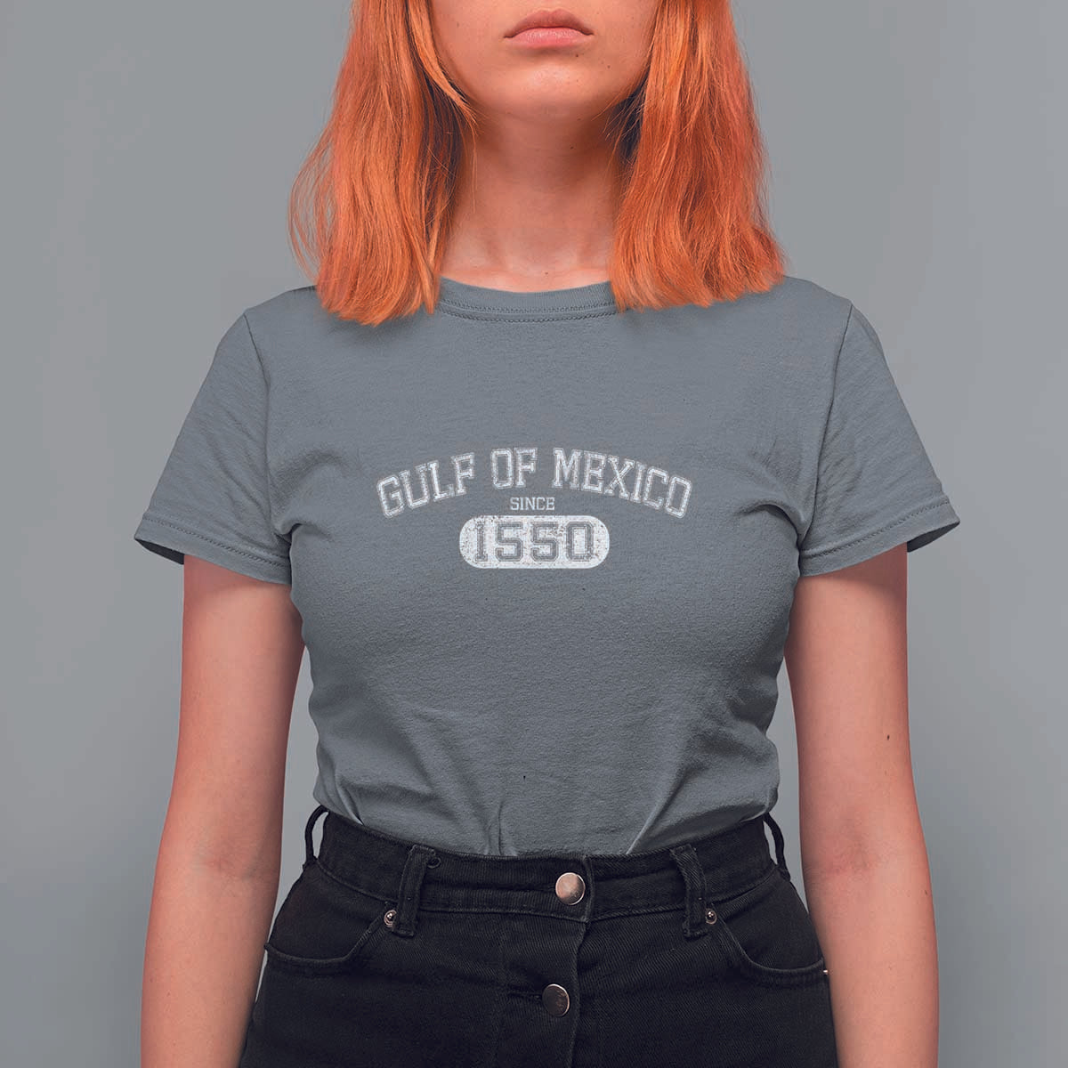 Retro Gulf of Mexico T Shirt For Women Est 1550 Mexican Flag
