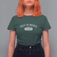 Retro Gulf of Mexico T Shirt For Women Est 1550 Mexican Flag
