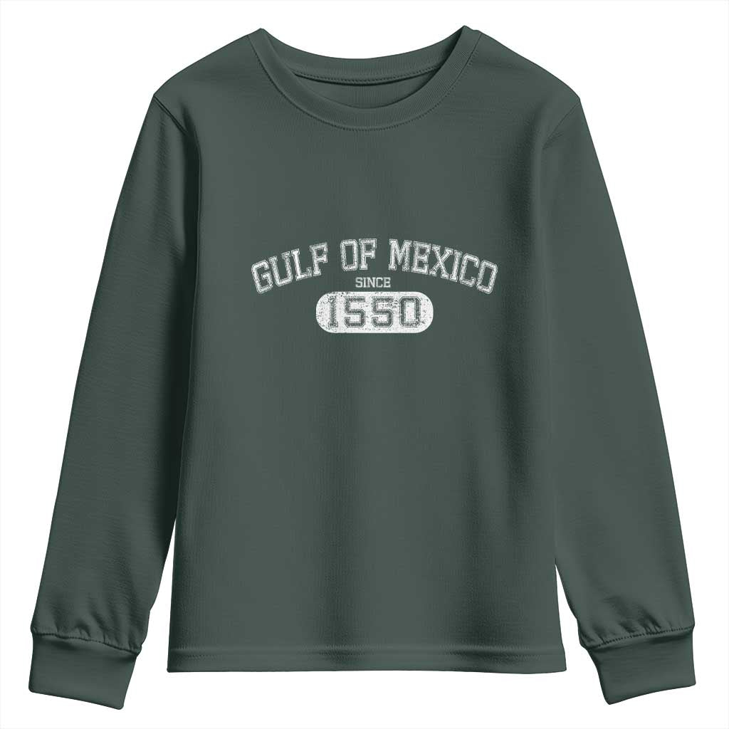 Retro Gulf of Mexico Youth Sweatshirt Est 1550 Mexican Flag
