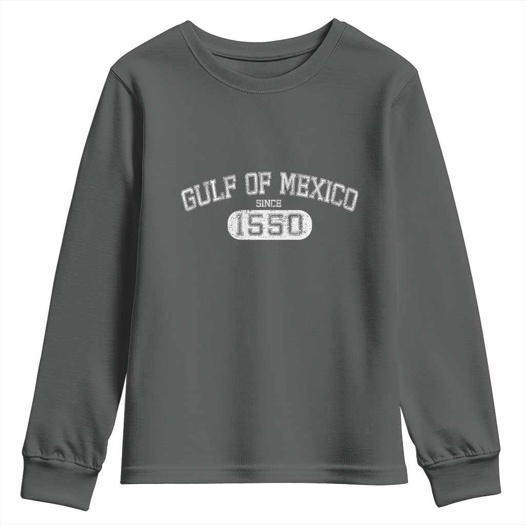 Retro Gulf of Mexico Youth Sweatshirt Est 1550 Mexican Flag